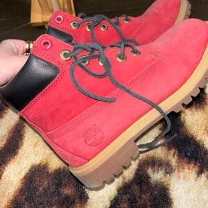 Timberland Kids or Women’s Red Boots